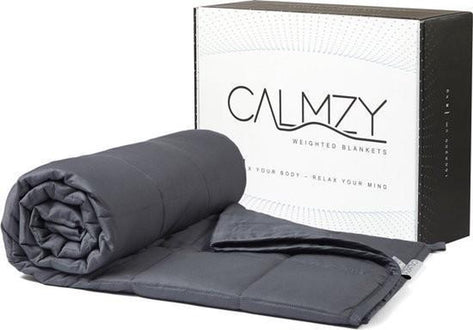 Calmzy Verzwaringsdeken 8 kg 2.0 - Weighted blanket - Verzwaard deken - Slapen - Relaxen - Anti-Stress - Kalmeringsdeken - 150 cm x 200 cm - Donkergrijs