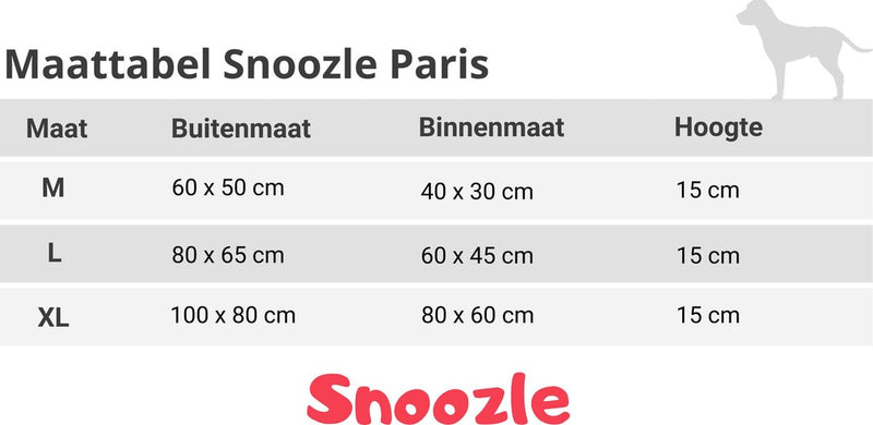 Snoozle Hondenmand - Zacht en Luxe Hondenkussen - Hondenbed - Wasbaar - Hondenmanden - 60cm