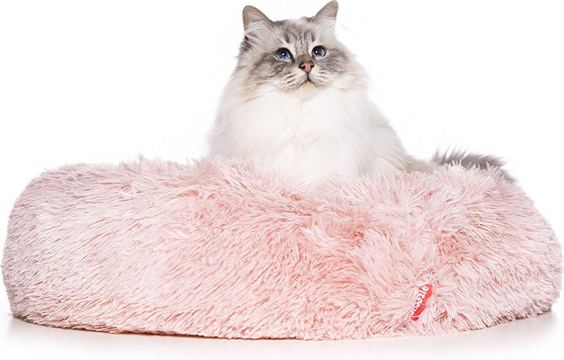 Snoozle Kattenmand - Zacht en Luxe Poezenmand - Kattenmandje rond - Wasbaar - 70cm - Roze