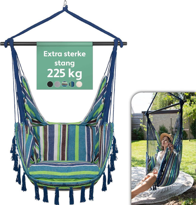 Vita5 XXL Hanging chair - Blue/Green/White