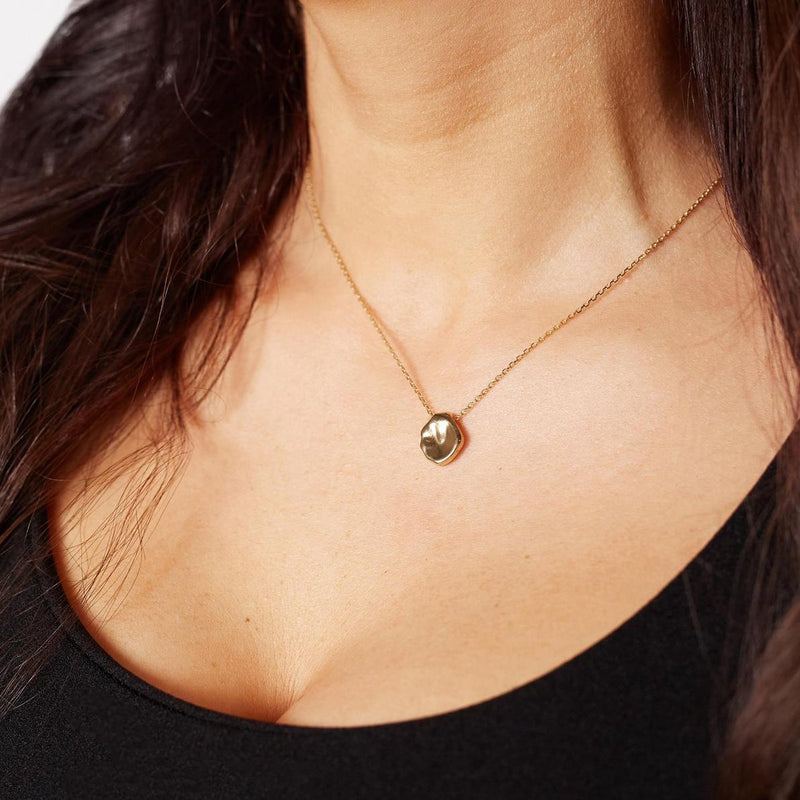 Laura ferini ladies necklace foca gold - gold -colored necklace with pendant - 18k yellow gold gilt - necklace - necklace - jewelry - accessories - ladies necklace with pendant