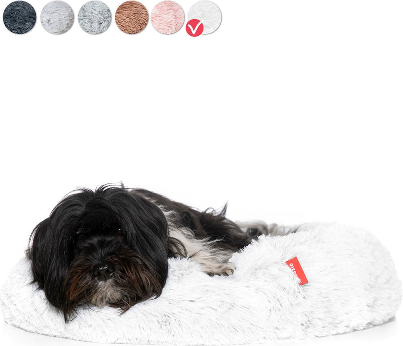 Snoozle Donut Hondenmand L - 70 cm - Fluffy Hondenmand Groot - Ronde Hondenmand Wit - Superzacht Hondenbed Medium - Anti-Stress Hondenkussen