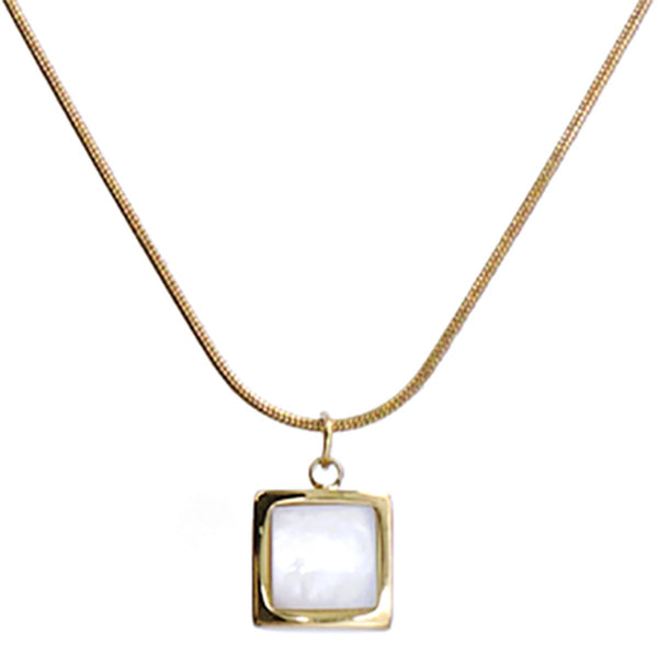 Laura Ferini Ladies Necklace With Pendant Roselle Gold - 18k Gilt - Gold -colored Women Collier With Pendant - Waterproof Stainless Steel - Necklace - supplied in luxury gift box - With jewelry box - Stainless steel jewelry - Accessories