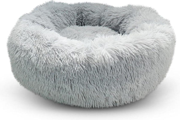 Snoozle Kattenmand - Zacht en Luxe Poezenmand - Kattenmandje rond - Wasbaar - 60cm - Lichtgrijs