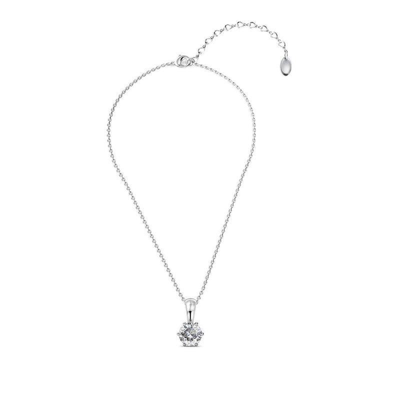 Yolora Dames Ketting met Kalpa Camaka Kristal - Hanger - Zilverkleurig - 18K Witgoud Verguld - Vrouwen Collier Zilver - Sieraden - Halsketting - Luxe Giftbox - Geschenkdoos - Cadeau doos - Exclusieve Geschenkverpakking - Mooie Cadeauverpakking