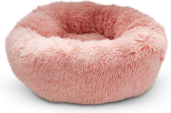 Snoozle Kattenmand - Zacht en Luxe Poezenmand - Kattenmandje rond - Wasbaar - 80cm - Roze