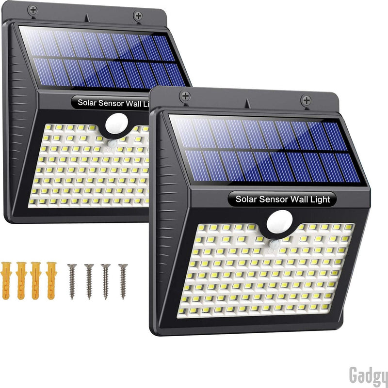 Gadgy Solar Wandlamp Buiten met Bewegingssensor - Set van 2