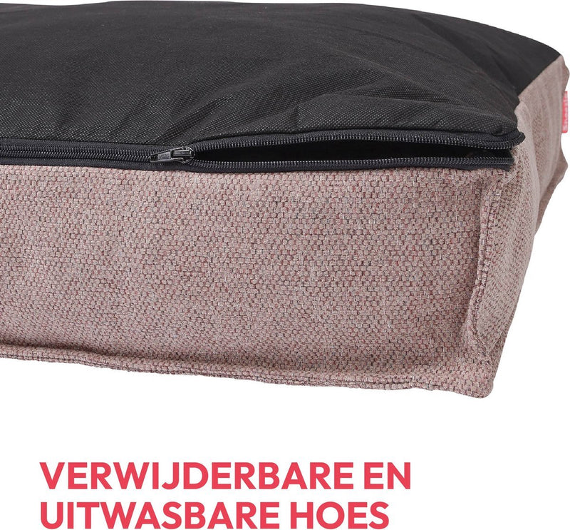 Snoozle Orthopedische Hondenmand - Zacht en Luxe Hondenkussen - Hondenbed - Wasbaar - Hondenmanden - 120 x 90 cm - Desert Pink