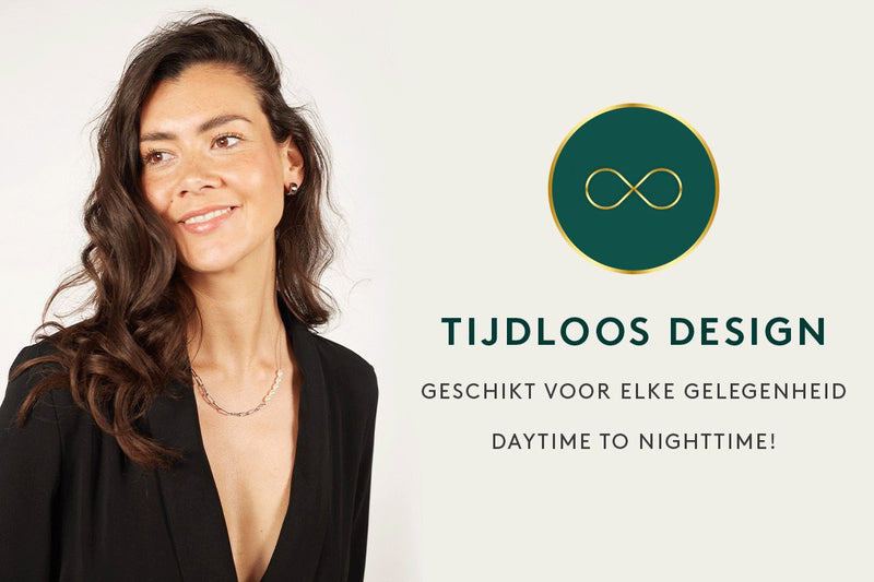 Laura Ferini Dames Ketting Perla Zilver - Zilverkleurige Asymmetrische Schakelketting met Parels - 18K Witgoud Verguld - Halsketting - Collier - Sieraad - Accessoires - Dames Ketting met Parels