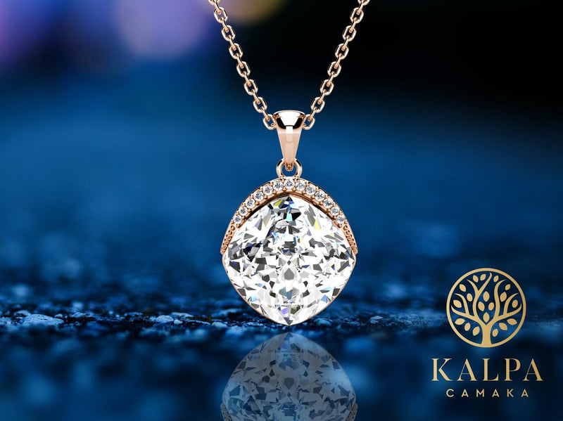 Yolora Ladies Necklace With Pendant - Kalpa Camaka Crystal - Rosé Colorful - 18k Rosé Gold Gilt - Necklace - Women Collier Rose Gold - Jewelry - Gift box - Luxury Giftbox - Gift Box - Exclusive Gift Packing - Beautiful Gift Packing