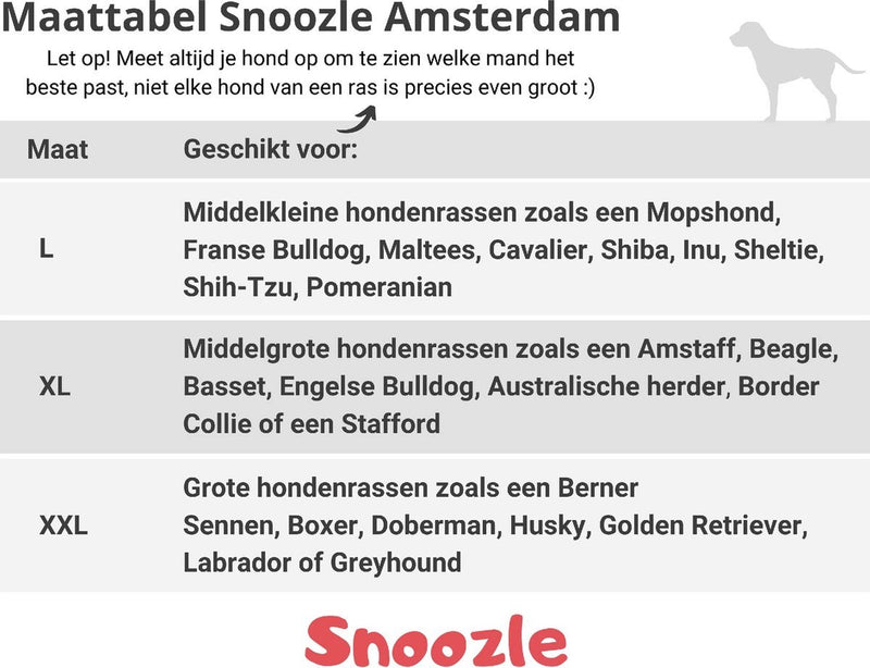 Snoozle Orthopedische Hondenmand - Zacht en Luxe Hondenkussen - Hondenbed - Wasbaar - Hondenmanden - 80X55 cm - Lichtgrijs