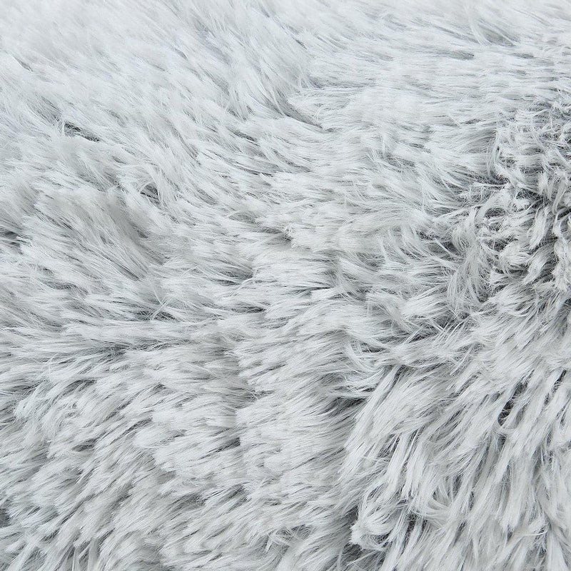 Snoozle Kattenmand - Superzacht en Luxe - Fluffy - Rond - Wasbaar - 100cm - XXL - Wolf Grey