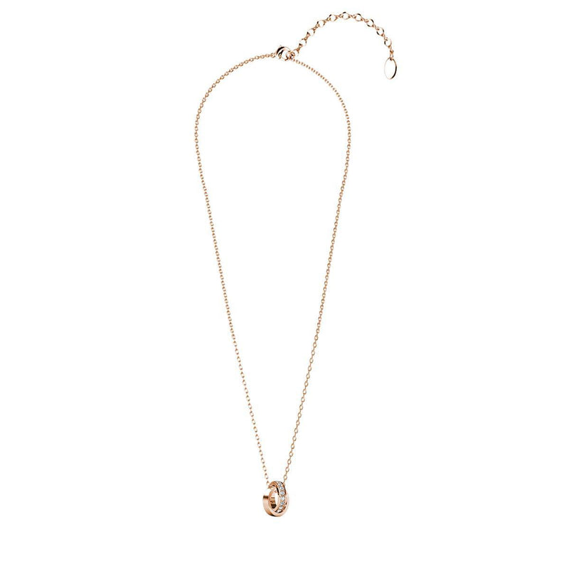 Yolora Kids Ketting - Hanger Ringen - Kalpa Camaka Kristallen - Rosé kleurig - 18K Roségoud Verguld - Kind - Meisjes Collier Rose Gold - Sieraden Kinderen - Luxe Giftbox - Geschenkdoos - Cadeau doos - Geschenkverpakking - Mooie Cadeauverpakking