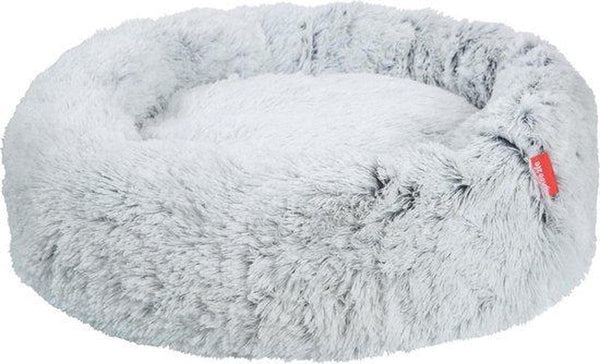 Snoozle Katzenkorb - super weich und luxuriös - flauschig - rund - Waschbar - 100 cm - xxl - Wolf Grey