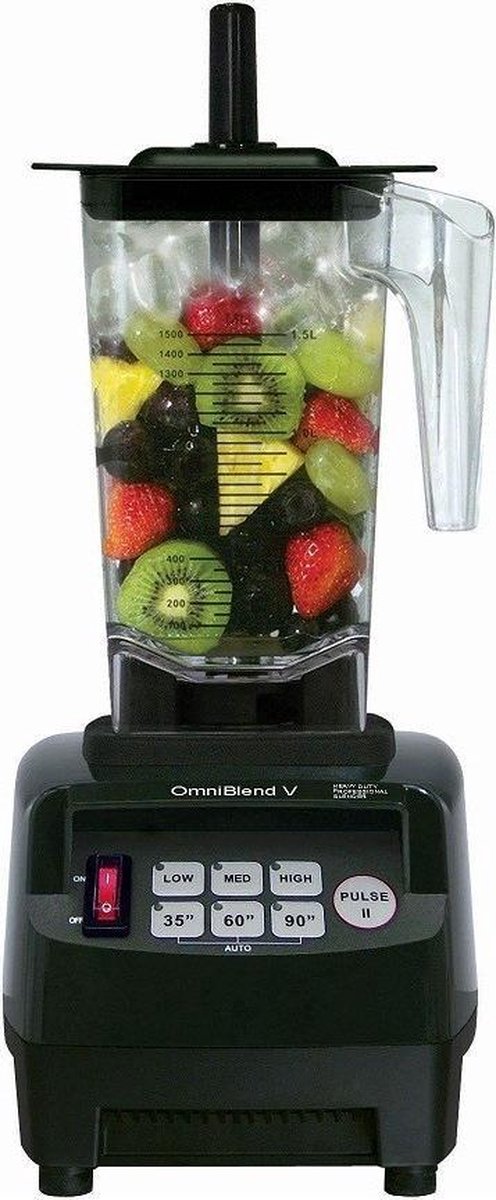 JTC OmniBlend TM 800 Mixer - Smoothie Maker - Mächtiger Motor - 2,0 Liter - Eisbrecher - BPA Free - Schwarz