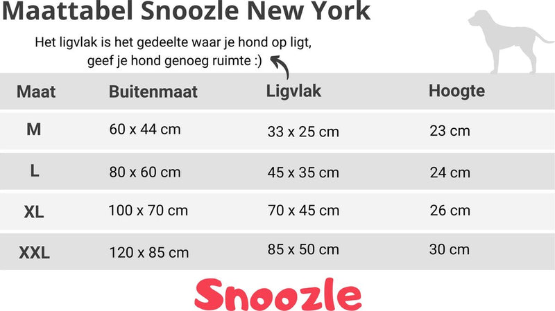 Snoozle Hondenmand - Zacht en Luxe Hondenkussen - Hondenbed - Wasbaar - Hondenmanden - 120 x 82