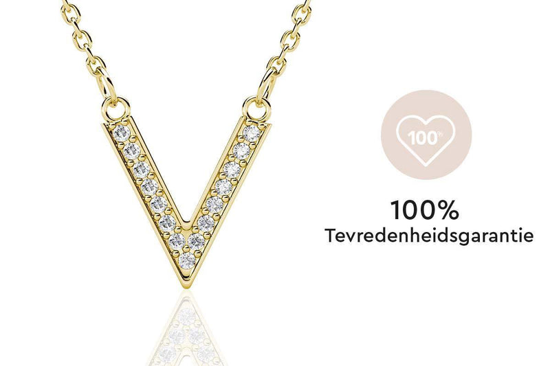 Yolora Dames Ketting met Hanger - Kalpa Camaka Kristallen - Goudkleurig - 18K Geelgoud Verguld - Vrouwen Collier Goud - Sieraden - Halsketting - Luxe Giftbox - Geschenkdoos - Cadeau doos - Exclusieve Geschenkverpakking - Mooie Cadeauverpakking