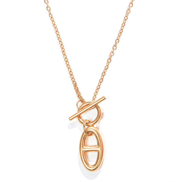 Laura ferini ladies necklace legato gold - gold -colored necklace with pendant - 18k yellow gold gilt - necklace - necklace - jewelry - accessories - ladies necklace with pendant