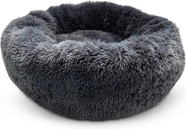 Snoozle Kattenmand - Zacht en Luxe Poezenmand - Kattenmandje rond - Wasbaar - 70cm - Grijs