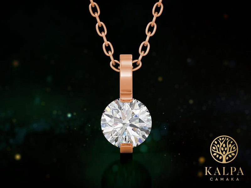 Yolora Dames Ketting met Hanger - Kalpa Camaka Kristal - Rosé kleurig - 18K Roségoud Verguld - Vrouwen Collier Rose Gold - Sieraden - Halsketting - Luxe Giftbox - Geschenkdoos - Cadeau doos - Exclusieve Geschenkverpakking - Mooie Cadeauverpakking