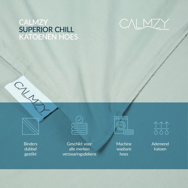 Calmzy Superior Chill - Duvet cover - 150 x 200 cm - Lichtgrijs