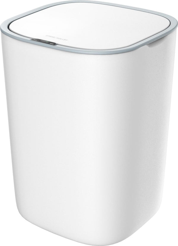 Rangvollby Bredbyn sensor trash can - 9 liters - White - Hygienic automatic lid - Trash can Sustainable ABS Plastic - Soft Close - Fingerprint Free - White - 9 Liter - Toilet Bucket - Bathroom Waste Bin - White Electric Bin