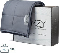 Calmzy Verzwaringsdeken 8 kg 2.0 - Weighted blanket - Verzwaard deken - Slapen - Relaxen - Anti-Stress - Kalmeringsdeken - 150 cm x 200 cm - Donkergrijs