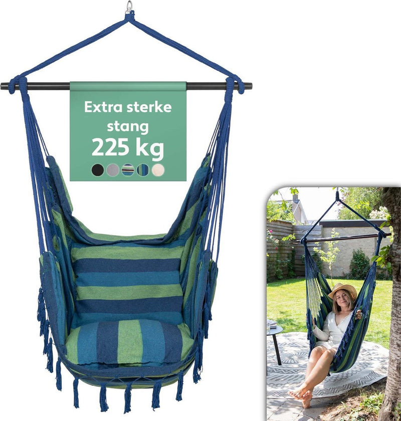 Vita5 XXL Hangstoel Binnen & Buiten - Blauw/Groen