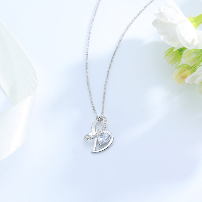 Yolora Elegance ketting met Hanger en Kalpa Camaka kristallen - Zilverkleurig - 18K Witgoud Verguld - Vrouwen Collier Zilver - Halsketting - Sieraden - Luxe Giftbox - Geschenkdoos - Cadeau doos - Geschenkverpakking - Mooie Cadeauverpakking