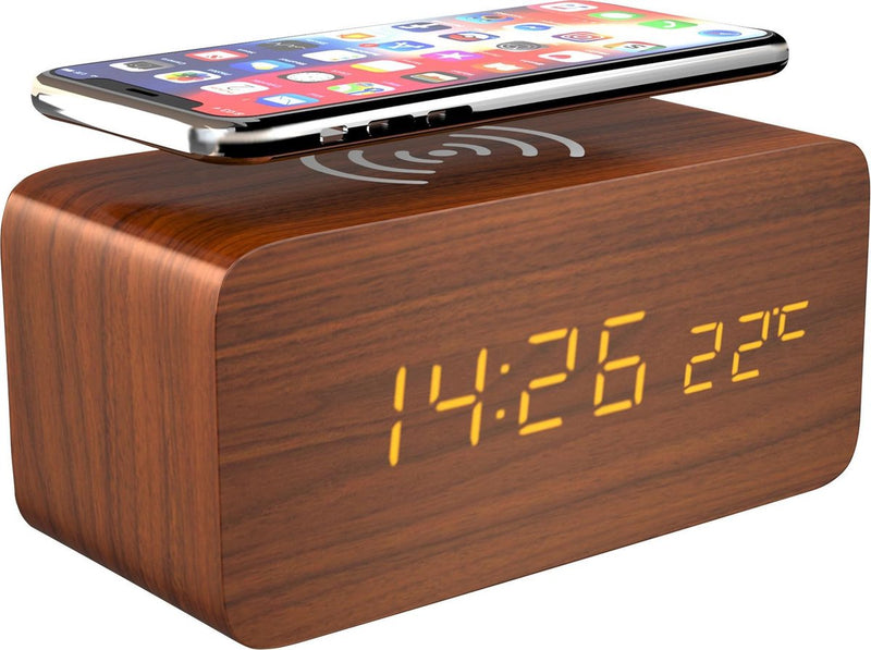 Gadgy Digital alarm clock with wireless charger