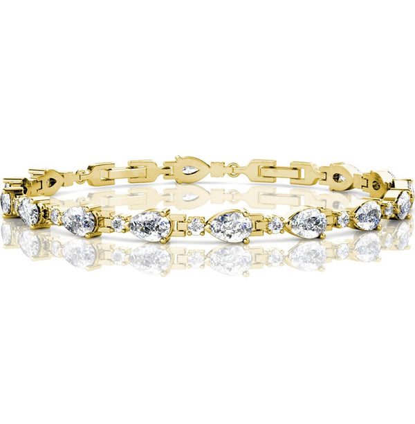 Yolora Dames Armband met 12 Kalpa Camaka Kristallen - Goudkleurig - 18K Geelgoud Verguld - Vrouwen Armband Goud - Sieraden - Luxe Giftbox - Geschenkdoos - Cadeau doos - Exclusieve Geschenkverpakking - Mooie Cadeauverpakking