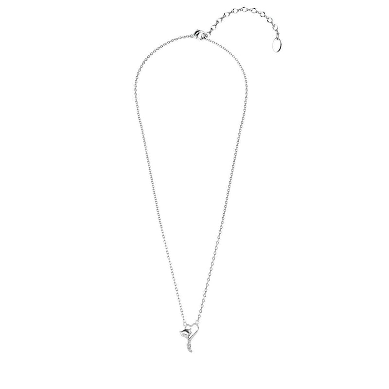 Yolora Dames Ketting met Hanger Vos - Kalpa Camaka Kristallen - Vosje - Zilverkleurig - 18K Witgoud Verguld - Vrouwen Collier Zilver - Luxe Giftbox - Sieraden - Geschenkdoos - Exclusieve Geschenkverpakking - Cadeau doos - Mooie Cadeauverpakking