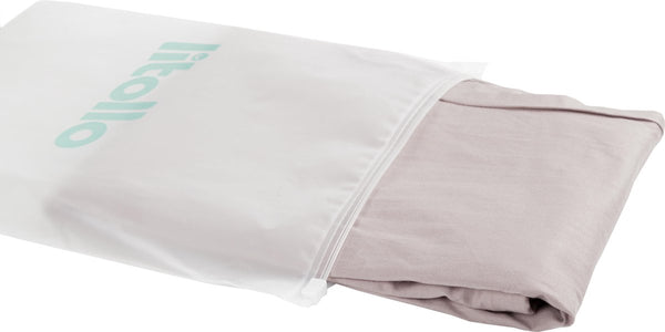 Litollo® Pregnancy pillow (J -shape) - Food cushion - Body cushion - Side sleep cushion - Body Pillow - Soft Fleece Hoes XXL 145cm - Blau