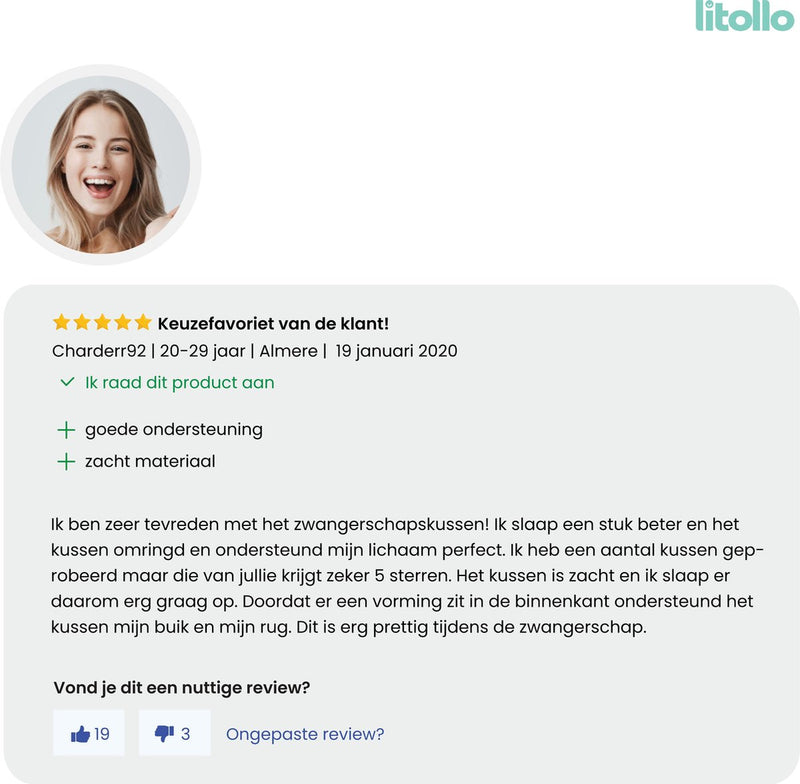 Litollo® Zwangerschapskussen XXL - Okergeel