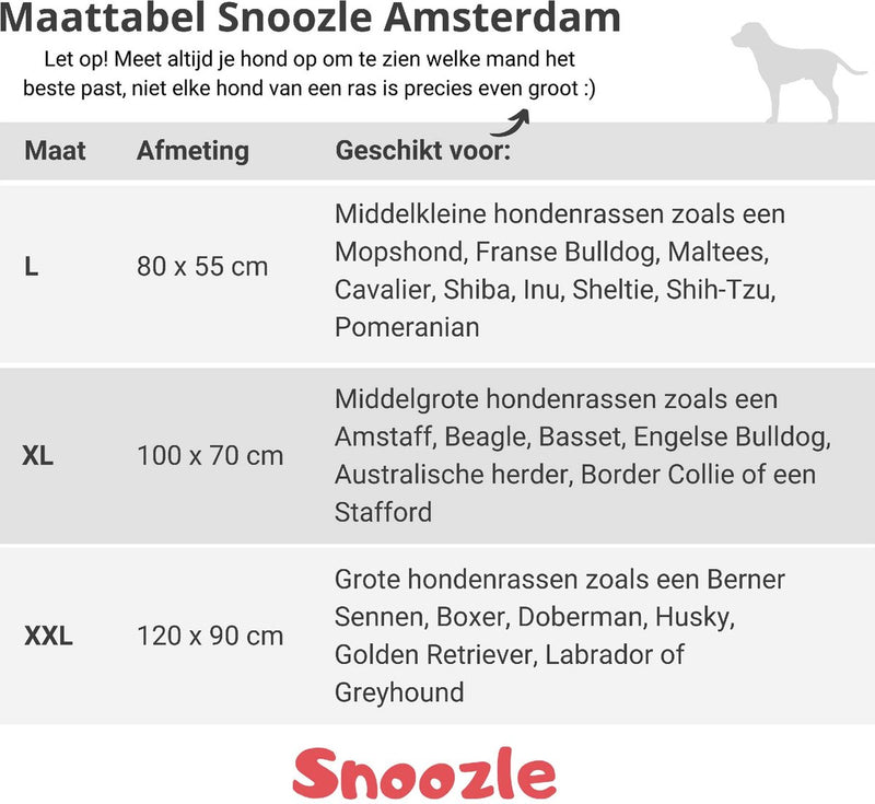 Snoozle Hondenkussen Amsterdam - Orthopedisch - Wasbaar - Hondenmand - Hondenbed - 80 x 55 cm (L) - Groen