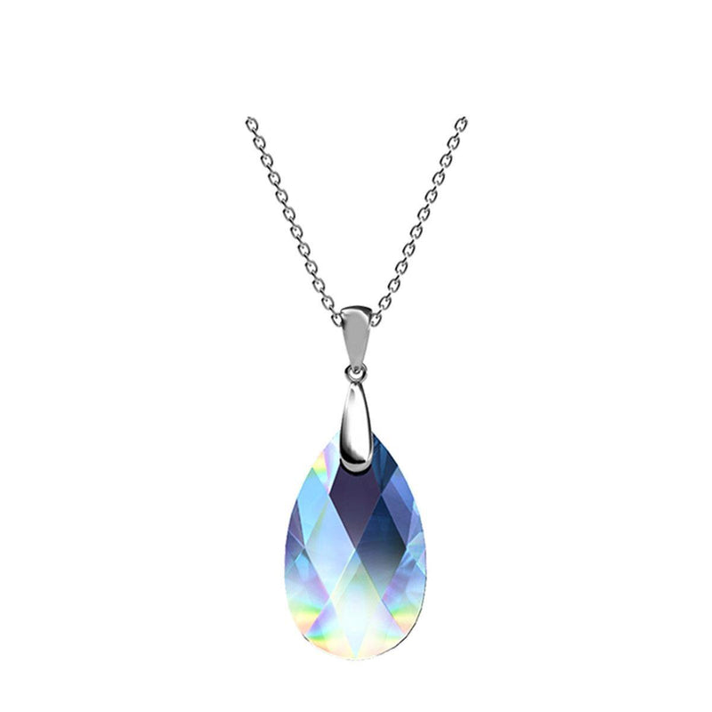 Yolora Dames Ketting met Hanger - Kalpa Camaka Kristal - Zilverkleurig - 18K Witgoud Verguld