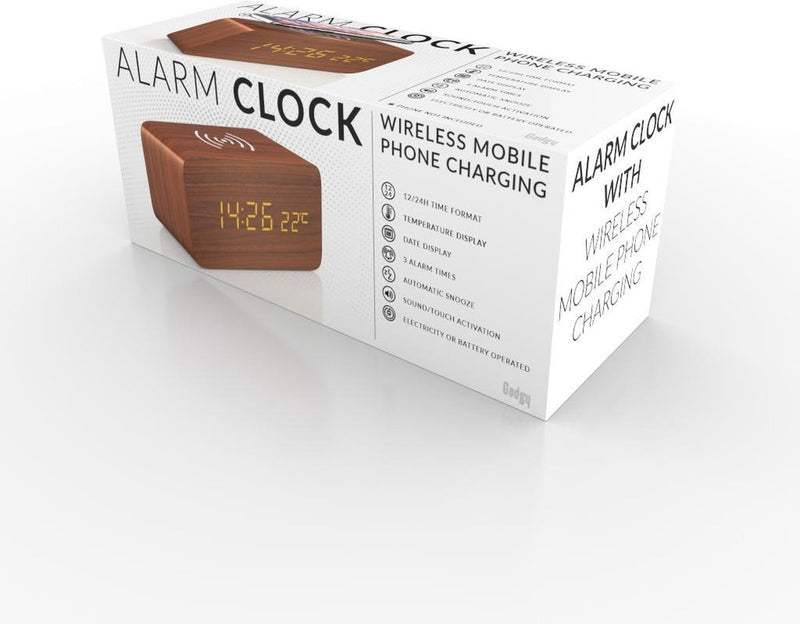 Gadgy Digital alarm clock with wireless charger