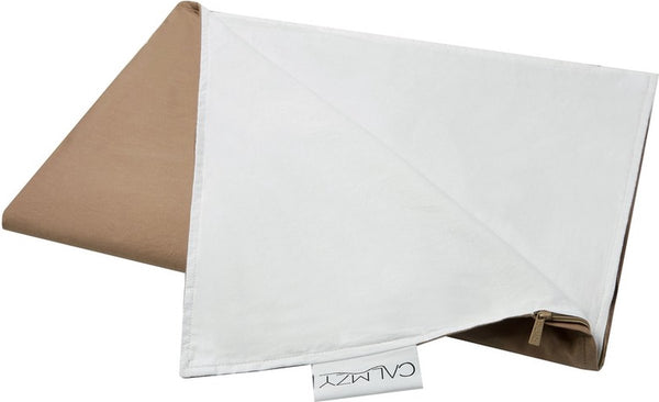 Ruhige überlegene Kälte - Bettdecke - Schwäche Decke Cover - 150 x 200 cm - luftig - atmungsaktiv - Taupe/Weiß