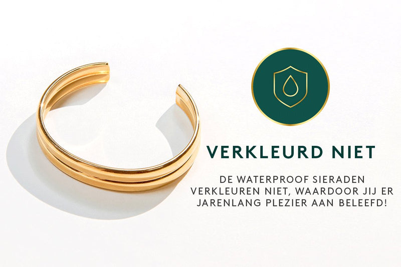 Laura Ferini Dames Armband Strati Goud - Goudkleurige Bangle - 18K Geelgoud Verguld - Sieraad - Accessoires - Sieraden - Dames Armbandje