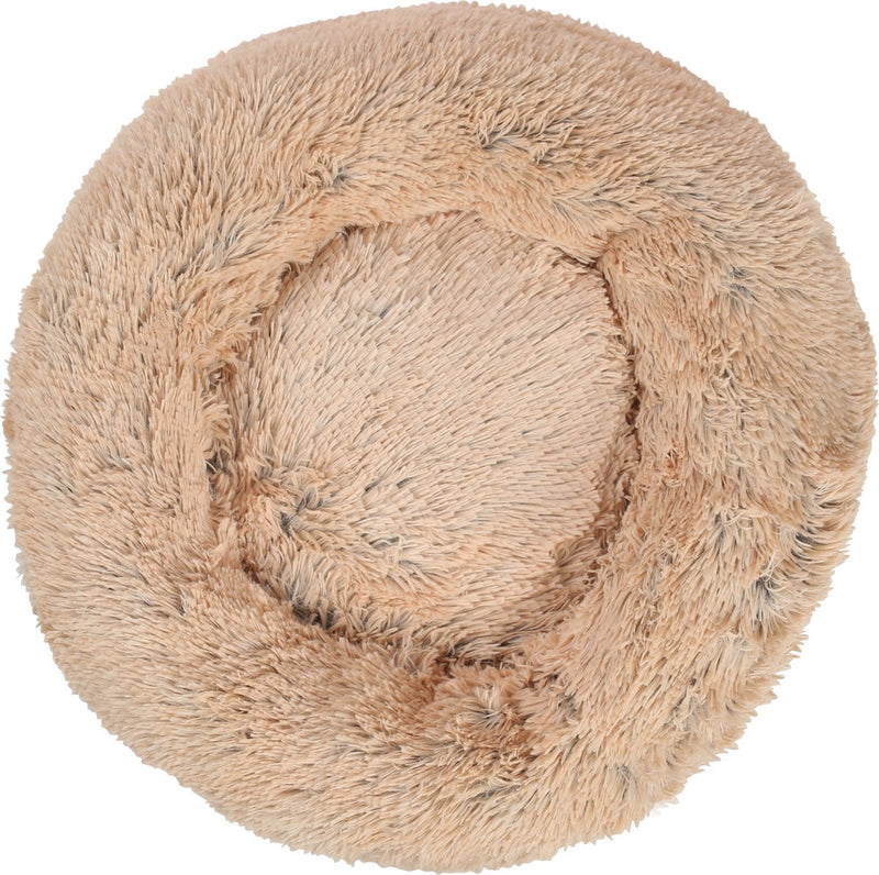 Snoozle Kattenmand - Zacht en Luxe Poezenmand - Kattenmandje rond - Wasbaar - 80cm - Creme bruin