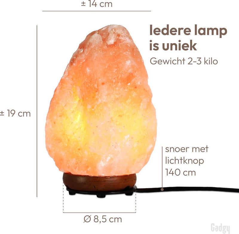 Gadgy Zoutlamp - 3 kg Himalaya Zout