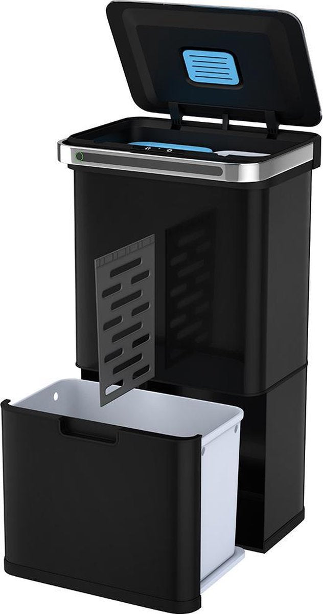 Homra Dexer - sensor trash can - 4 compartments (2 × 18l + 2 × 12l) - Black