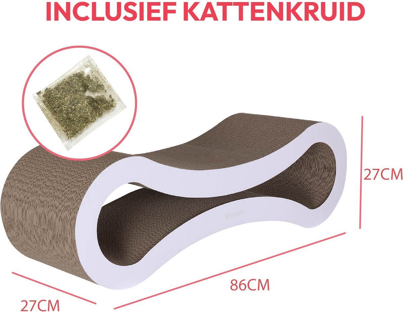 Snoozle Krabpaal Voor Grote of kleine Katten - Krabpaal Voor Zware Katten - Krabpaal Maine Coon - Krabpalen - Krabmeubel Karton - 86cm