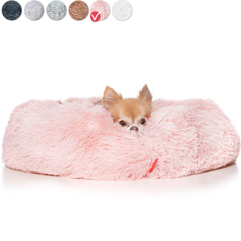 Snoozle Donut Dog Basket - 50cm - Pink