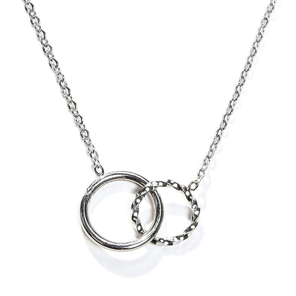 Laura Ferini Ladies Halskette pro Semper Silber - Silber -geläutete Halskette mit Anhänger - 18k Weißgold vergoldet - Halskette - Collier - Schmuck - Accessoires - Damenkette mit Anhänger