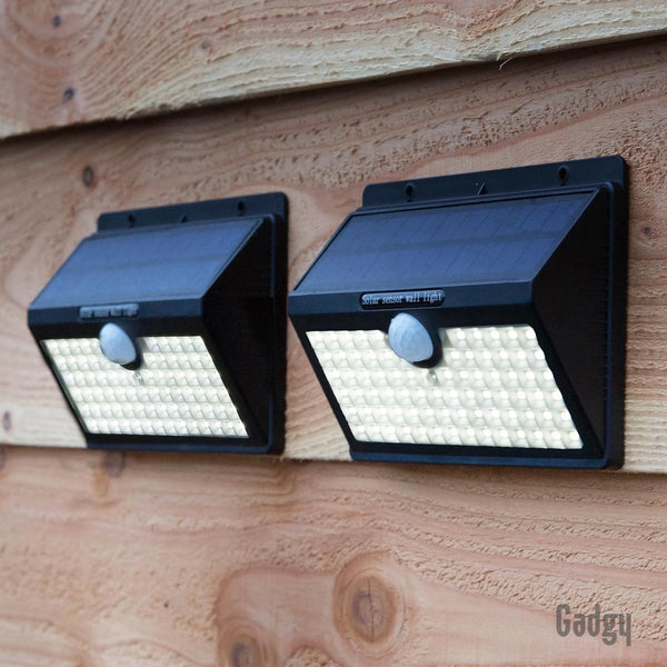 Gadgy Solar Wall Lampe Outdoor mit Bewegungssensor - 2 Set von 2