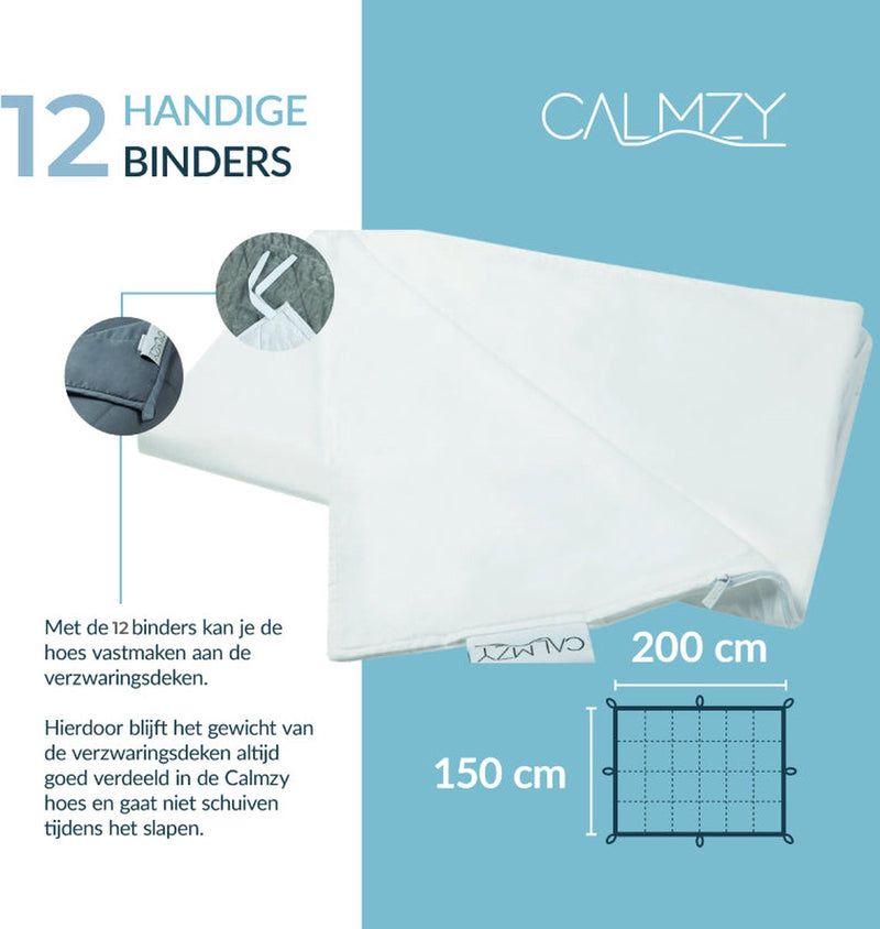 Calmzy Weakage blanket bundle 6 kg - Superior Chill - Weakness blanket & Weakage blanket cover - 150 x 200 cm - White