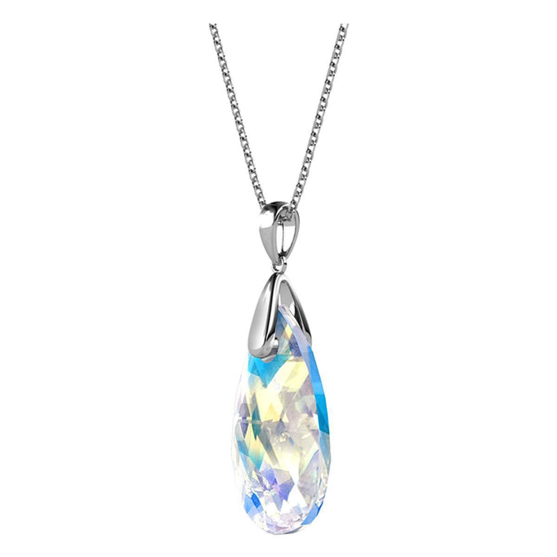 Yolora Dames Ketting met Hanger - Kalpa Camaka Kristal - Zilverkleurig - 18K Witgoud Verguld