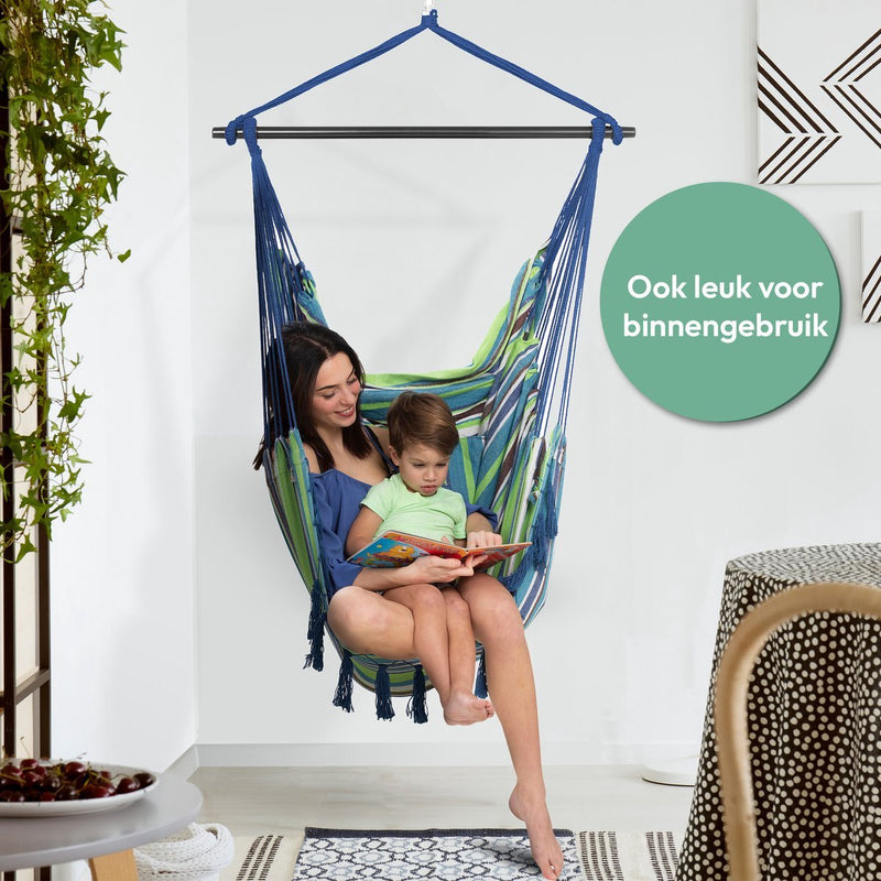 Vita5 XXL Hanging chair - Blue/Green/White