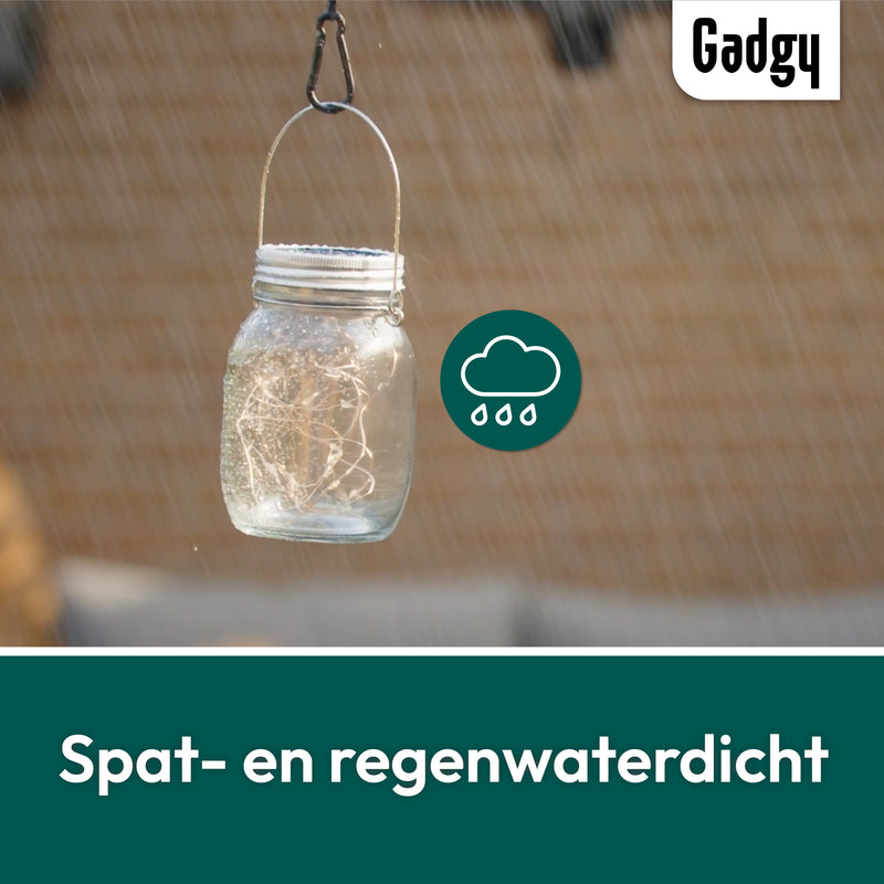 Gadgy Solar Lantaarn Jar Fairy Lights